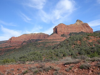 Arizona mountain desert with clear blue sky