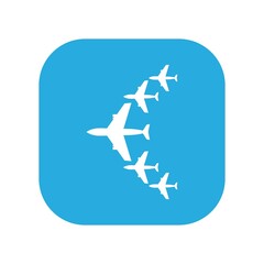 Plane icon logo design template vector