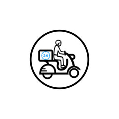 Restaurant food delivery icon