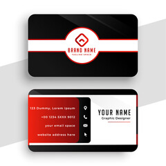 Modern Business Card red+