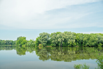Fototapeta premium View of the Moskva River from the Fortress in the city of Kolomna in Russia