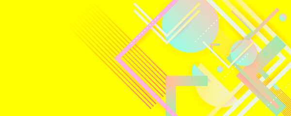 Pastel colorful geometric elements abstract background papercut style. Punchy art pastels vector abstract pink background texture design