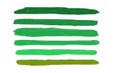 Obraz premium Green watercolor brush strokes. Banner abstract isolated hand drawn objects for design, place for text.