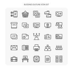business icon outline style