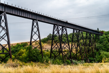 Abandoned Railroad Trestle. Tekoa, Washington.
