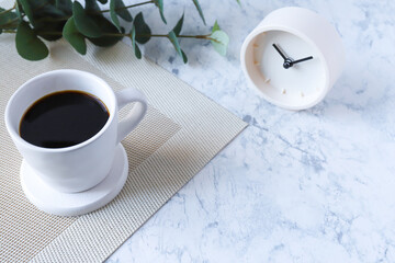 コーヒーと時計