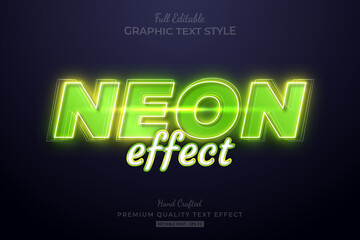 Neon Effect Green Editable Premium Text Effect