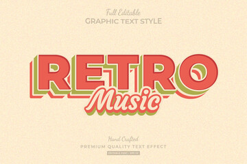 Retro Music Editable Premium Text Effect