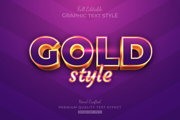 Gold Purple Style Editable Premium Text Effect