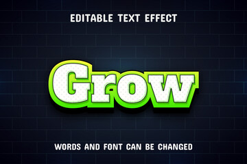 Grow text - editable text effect