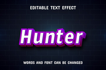 Hunter text - editable text effect