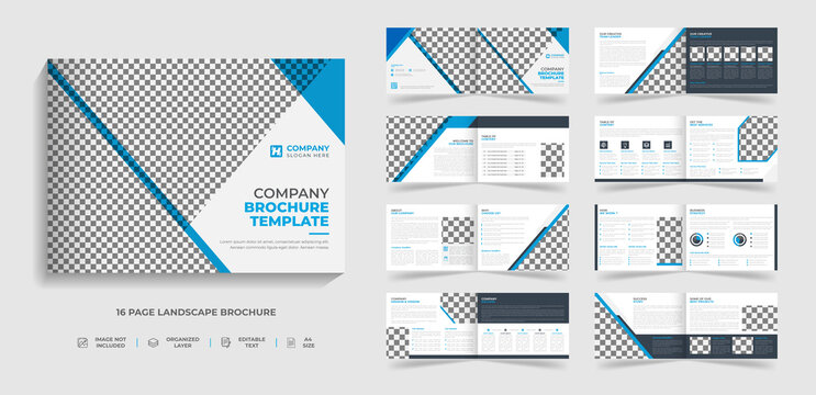 Creative landscape corporate modern business brochure template design and annual report design
