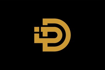 Letter D logo design vector. D monogram sign symbol.