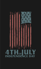 4th July of Independence day design