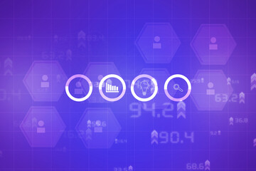 2D Digital Abstract Business Networking background