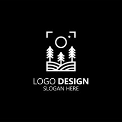landscape and camera logo design