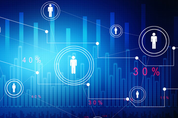 Obraz premium 2d illustration Business Network concept 