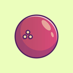 Illustration of a coconut. Cartoon icon style