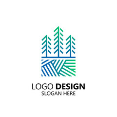 spruce and landscape logo design