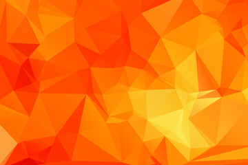 ORANGE Abstract Color Polygon Background Design, Abstract Geometric Origami Style With Gradient