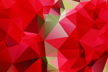Fototapeta premium RED Abstract Color Polygon Background Design, Abstract Geometric Origami Style With Gradient