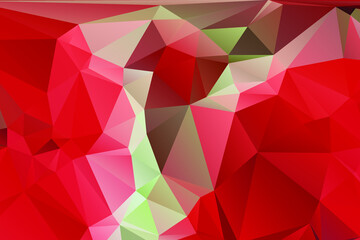 RED Abstract Color Polygon Background Design, Abstract Geometric Origami Style With Gradient