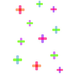 Obraz premium background image with a plus sign of various colors in it