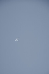 Airplane high in the sky