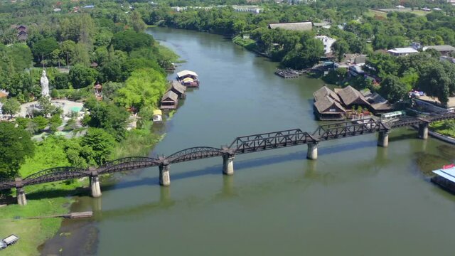 Bridge of the river kwai in Kanchanaburi, Thailand, south east asia