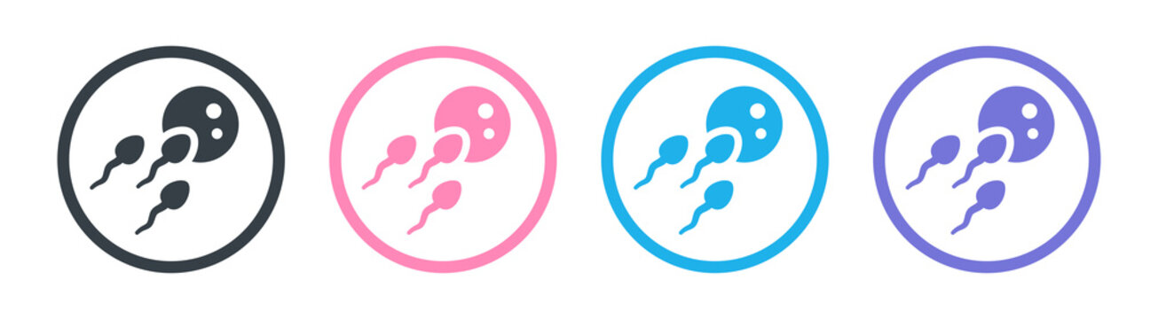 Conception of egg and sperm icon vector illustration.