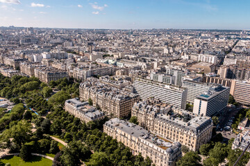 Fototapeta na wymiar aerial view of downtown paris