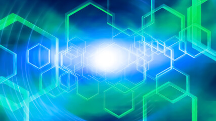 3D Rendering of a Vivid Abstract Colour Background