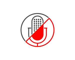 Microphone silent with red and black color