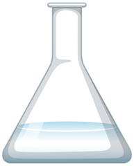 A Laboratory Equipment with A Flask on white background
