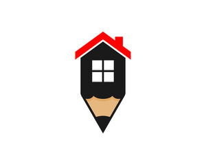 Combination pencil with house logo