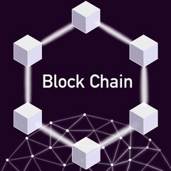Block chain technology connection .New global finance ecosystem.