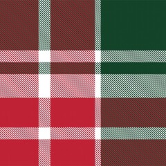 Christmas Asymmetric Plaid textured Seamless Pattern