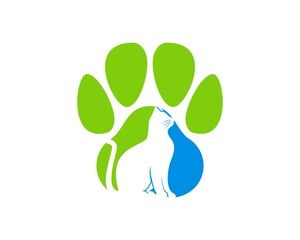 Pet finger print with healthy cat inside