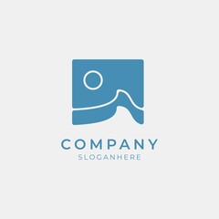 surfing wave logo design perfect for beach resort and modern company