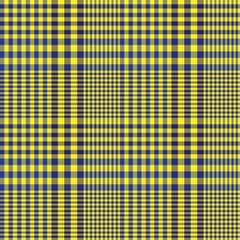 Yellow Asymmetric Plaid textured Seamless Pattern