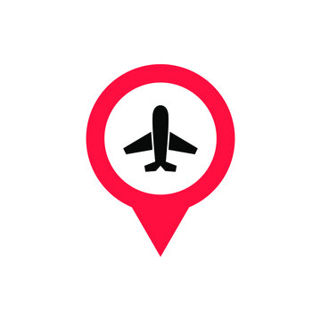 recommend clip art: location of airplane or airport icon sign. airplane icon vector illustration. 