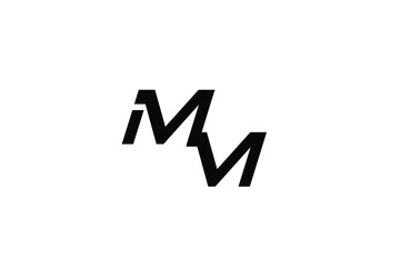 Letter MM Logo Design Vector Illustration