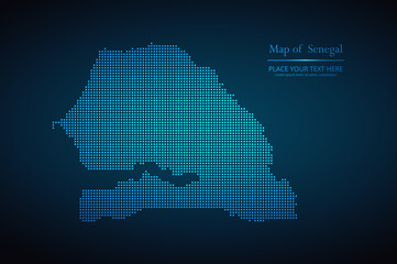 Dotted map of Senegal. Vector EPS10.