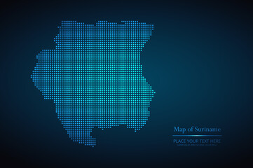 Dotted map of Suriname. Vector EPS10.