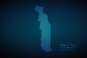 Dotted map of Togo. Vector EPS10.