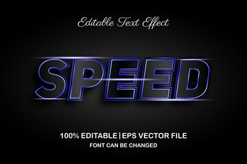 speed 3d editable text effect