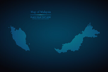 Dotted map of Malaysia. Vector EPS10.