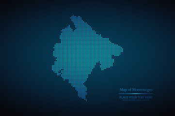 Dotted map of Montenegro. Vector EPS10.