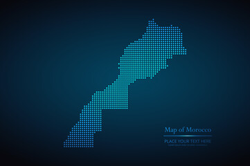 Dotted map of Morocco. Vector EPS10.