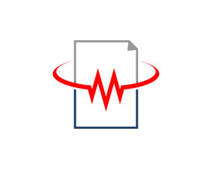 Medical pulse in the document logo